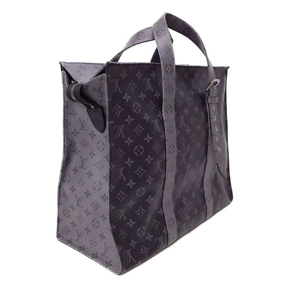 Louis Vuitton Zip Black Monogram GM Bag Tote Cabas Eclipse - Picture 1 of 5